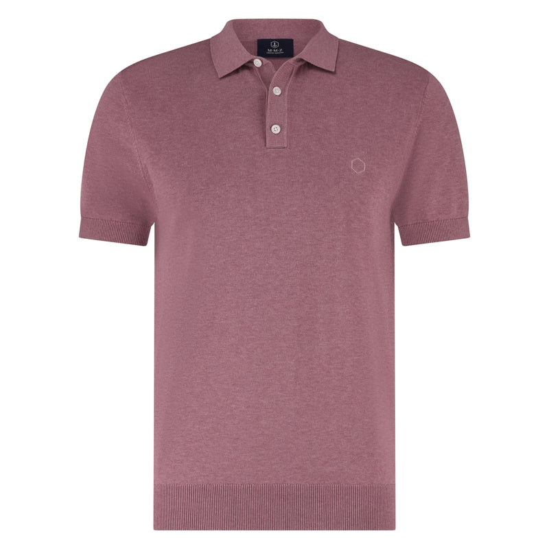 Polo's korte mouw bordeaux Marco Manzini