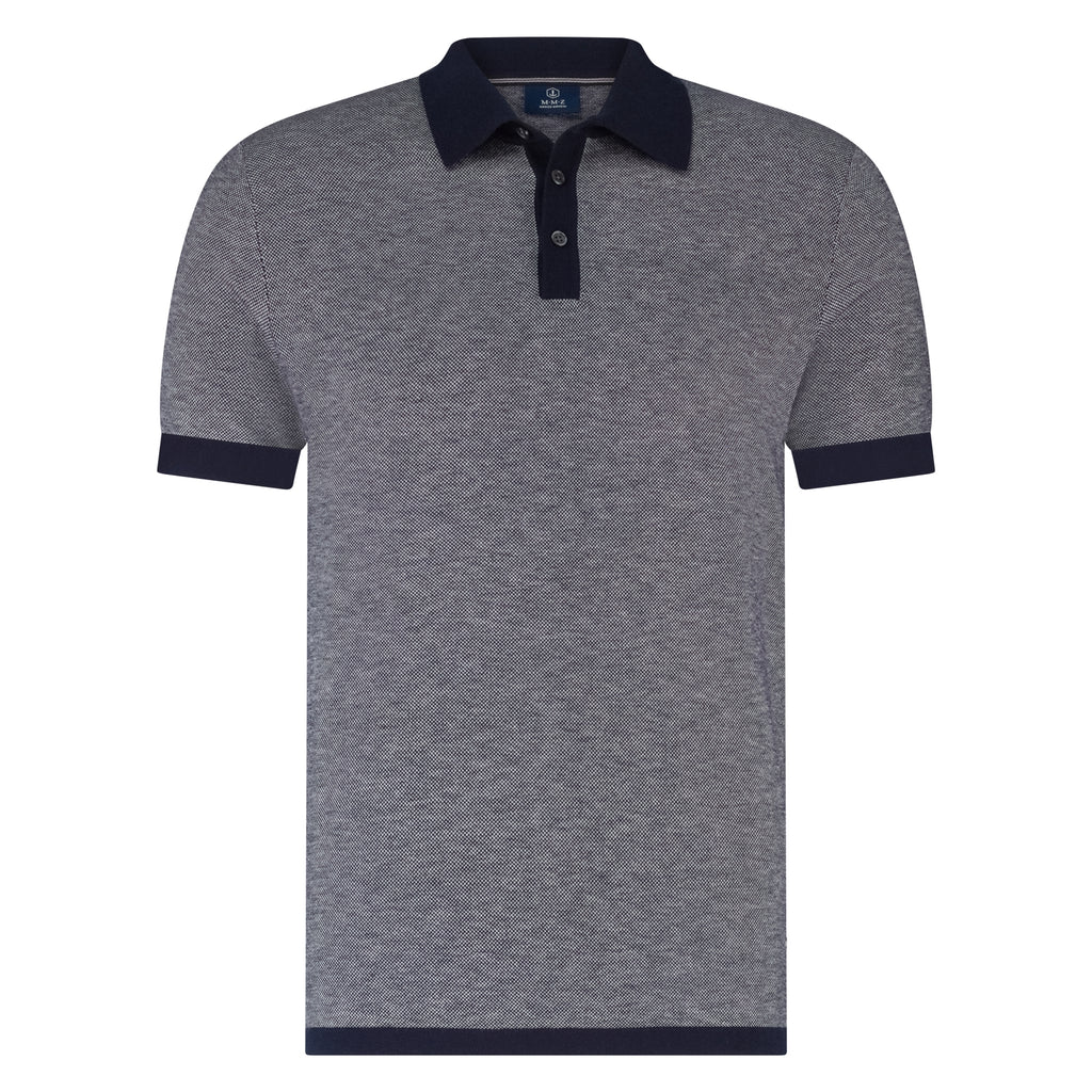 Polo's korte mouw navy Marco Manzini