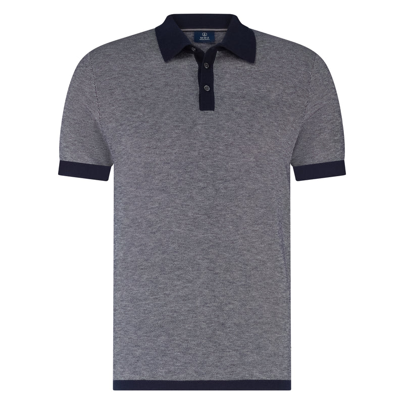 Polo's korte mouw navy Marco Manzini