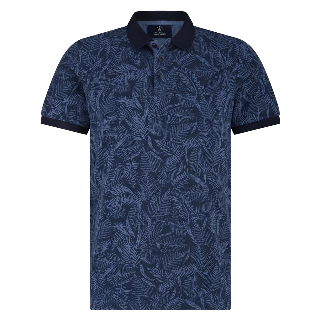 Polo's korte mouw navy Marco Manzini