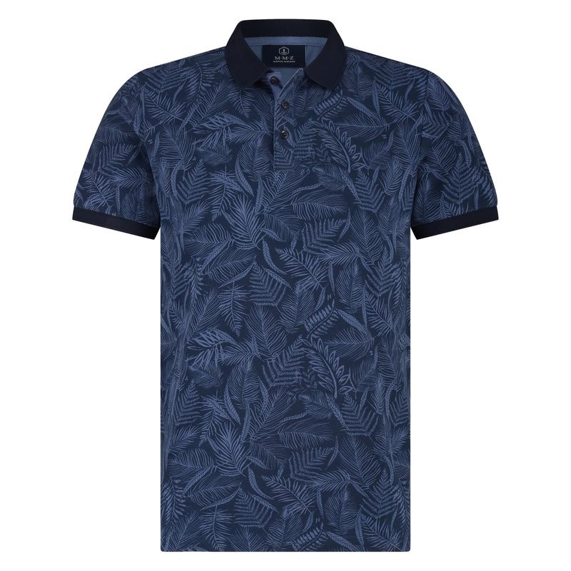Polo's korte mouw navy Marco Manzini