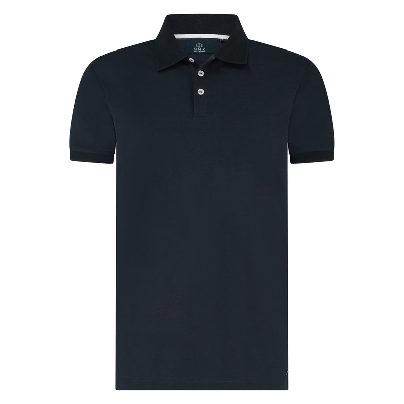 Polo's korte mouw navy Marco Manzini