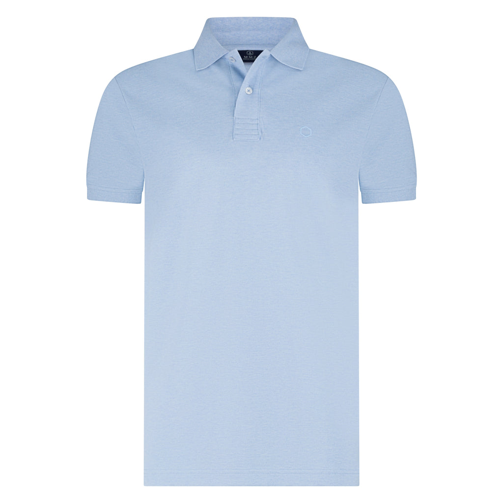 Polo's korte mouw blauw Marco Manzini