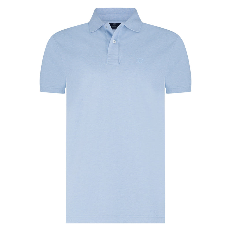 Polo's korte mouw blauw Marco Manzini