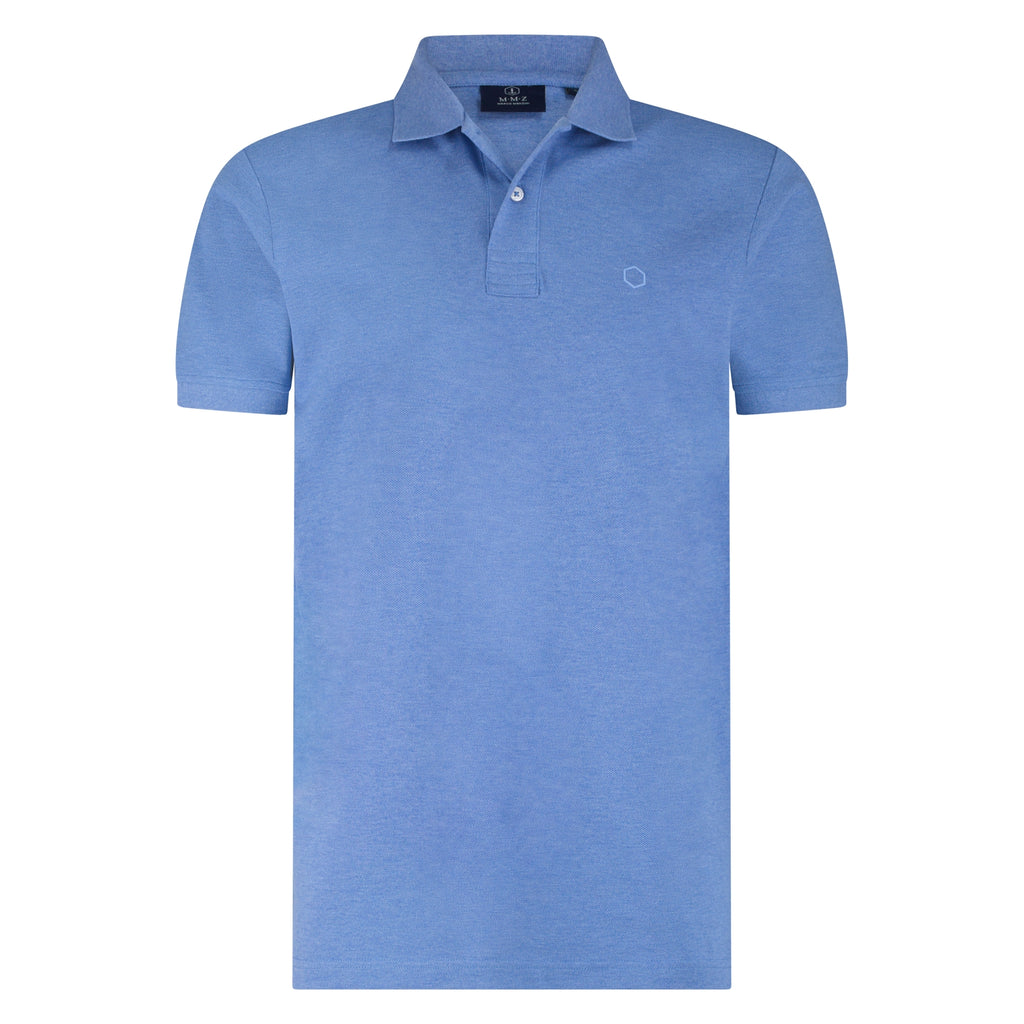 Polo's korte mouw blauw Marco Manzini