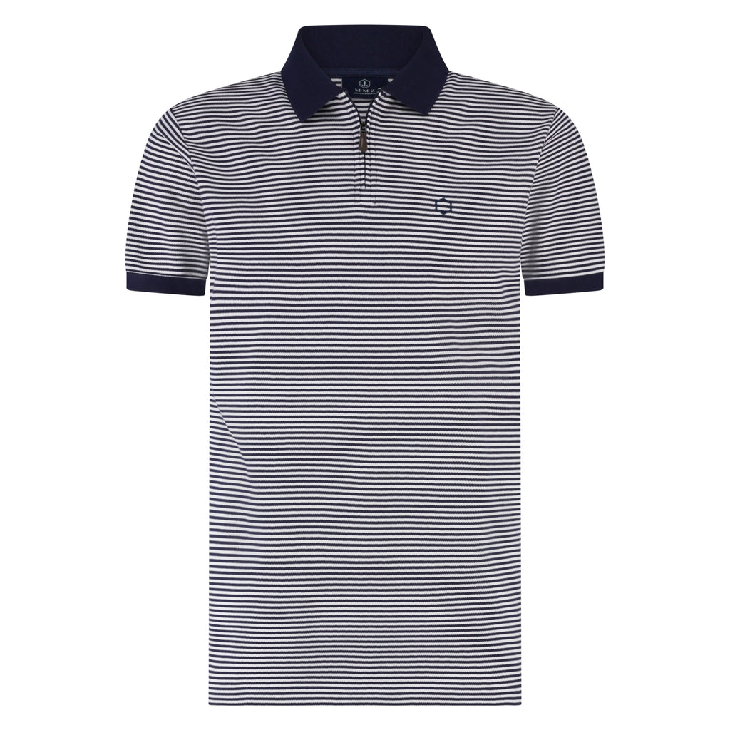 Polo's korte mouw navy Marco Manzini