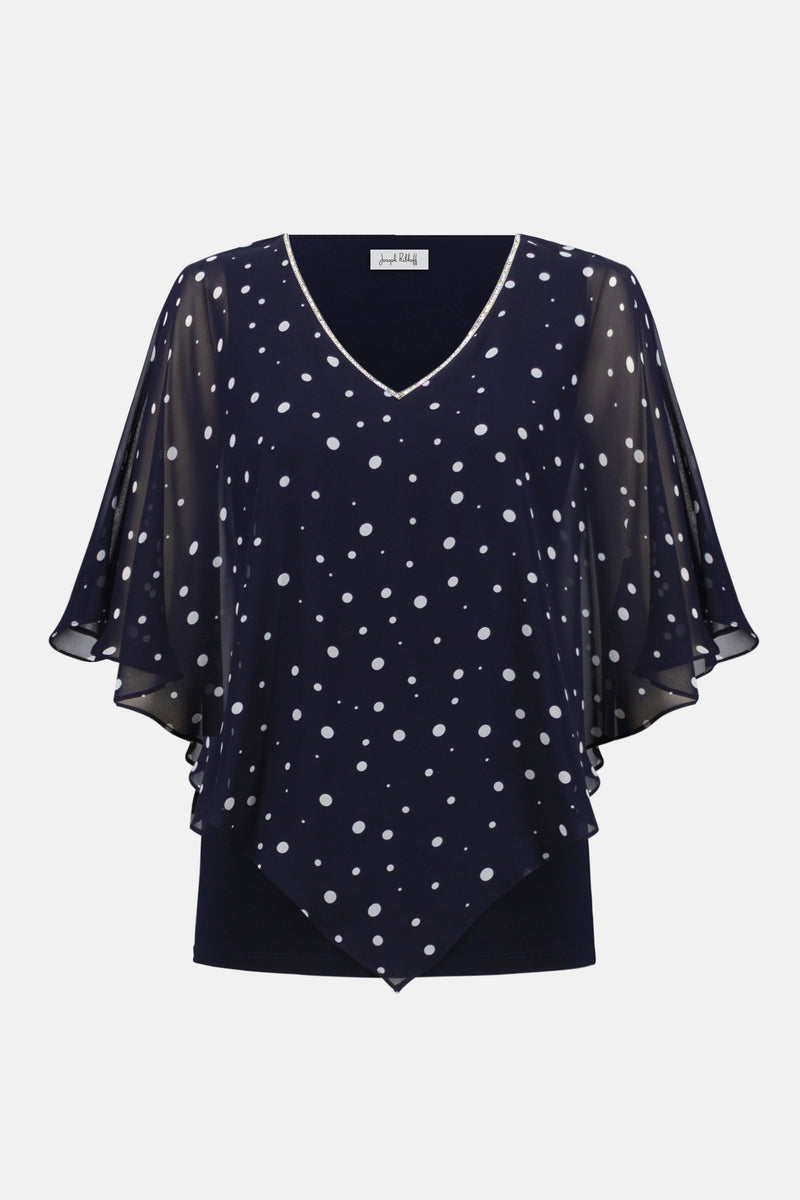 Blouses korte mouw navy Joseph Ribkoff