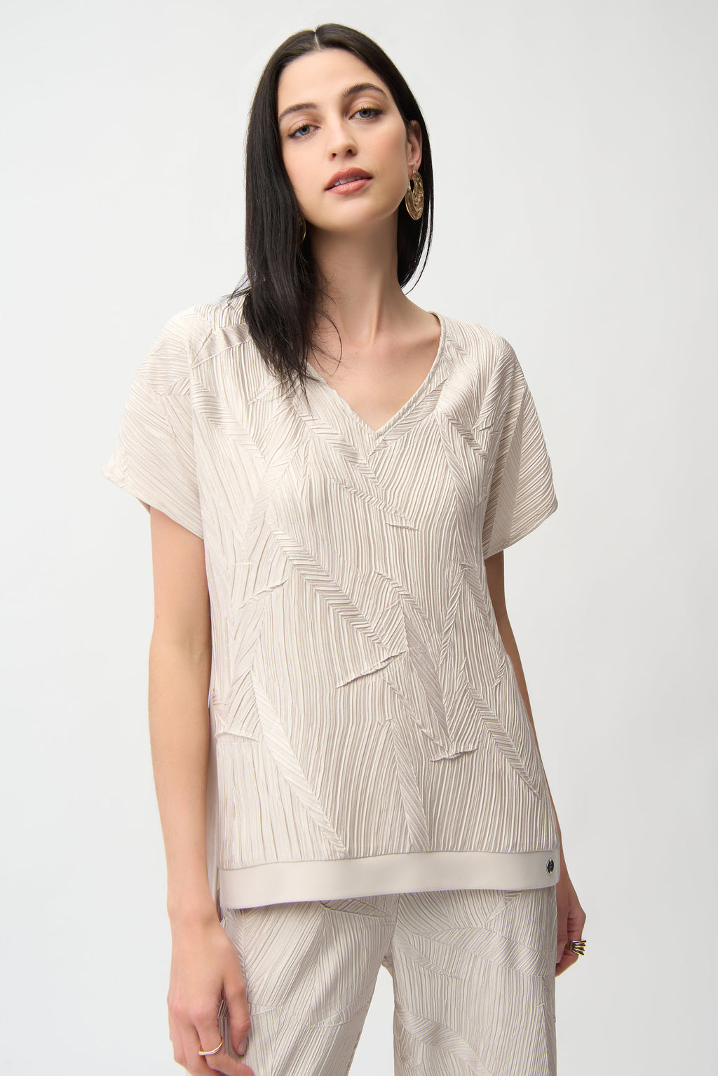 Blouses korte mouw beige Joseph Ribkoff