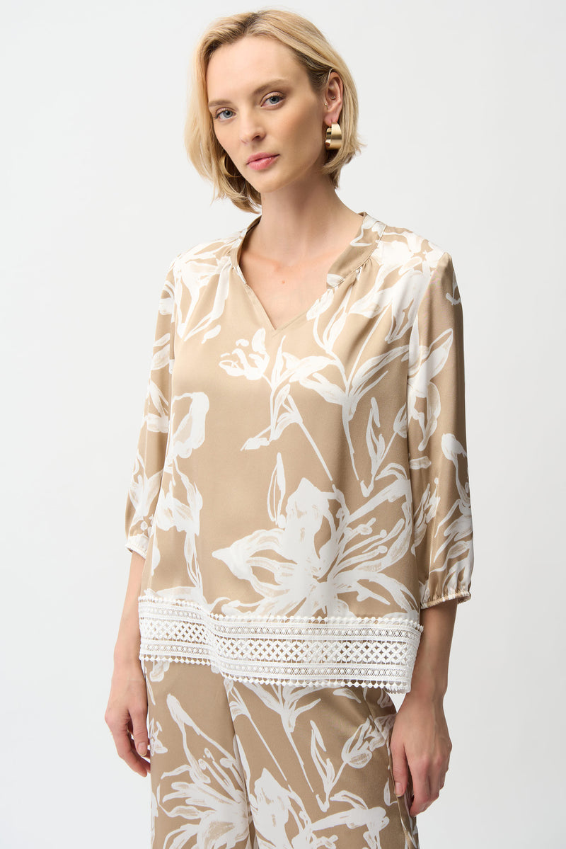 Blouses lange mouw beige Joseph Ribkoff