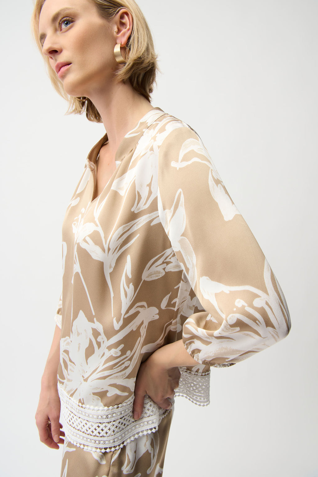 Blouses lange mouw beige Joseph Ribkoff