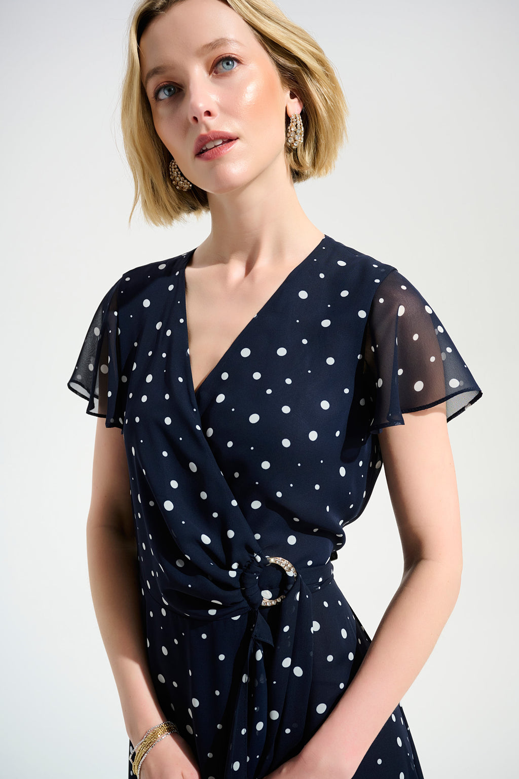 Jurken korte mouw navy Joseph Ribkoff