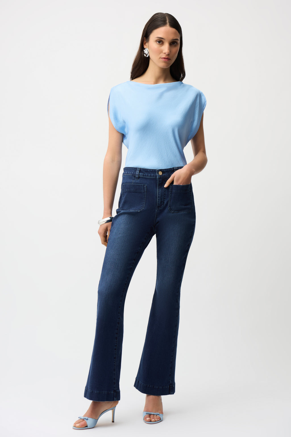 Blouses korte mouw blauw Joseph Ribkoff