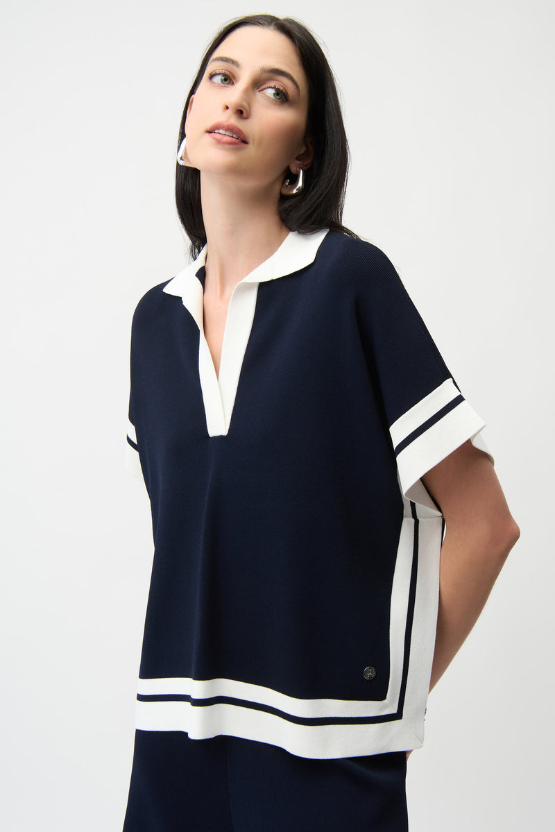 Polo's korte mouw navy Joseph Ribkoff