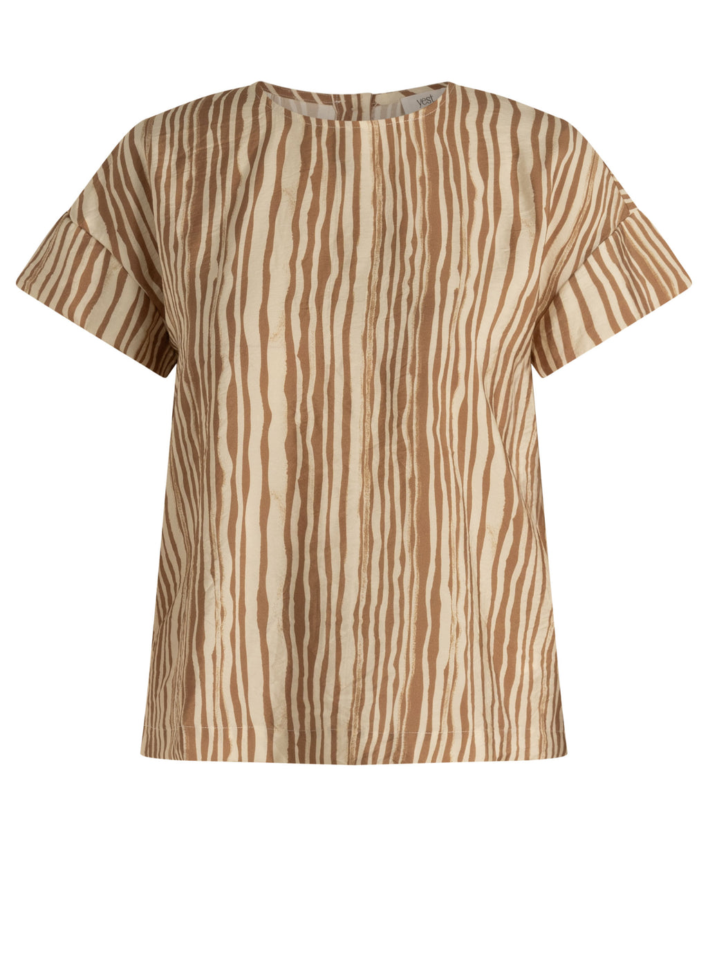 Blouses korte mouw bruin yest curve