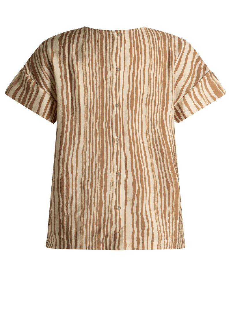 Blouses korte mouw bruin yest curve