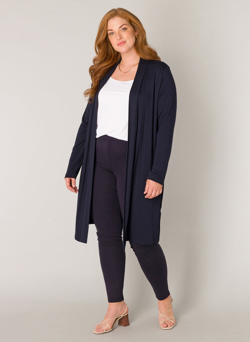 Cardigans navy yest curve