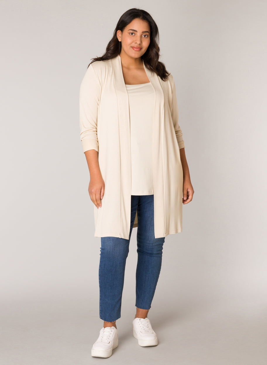 Cardigans beige BASE LEVEL CURVY