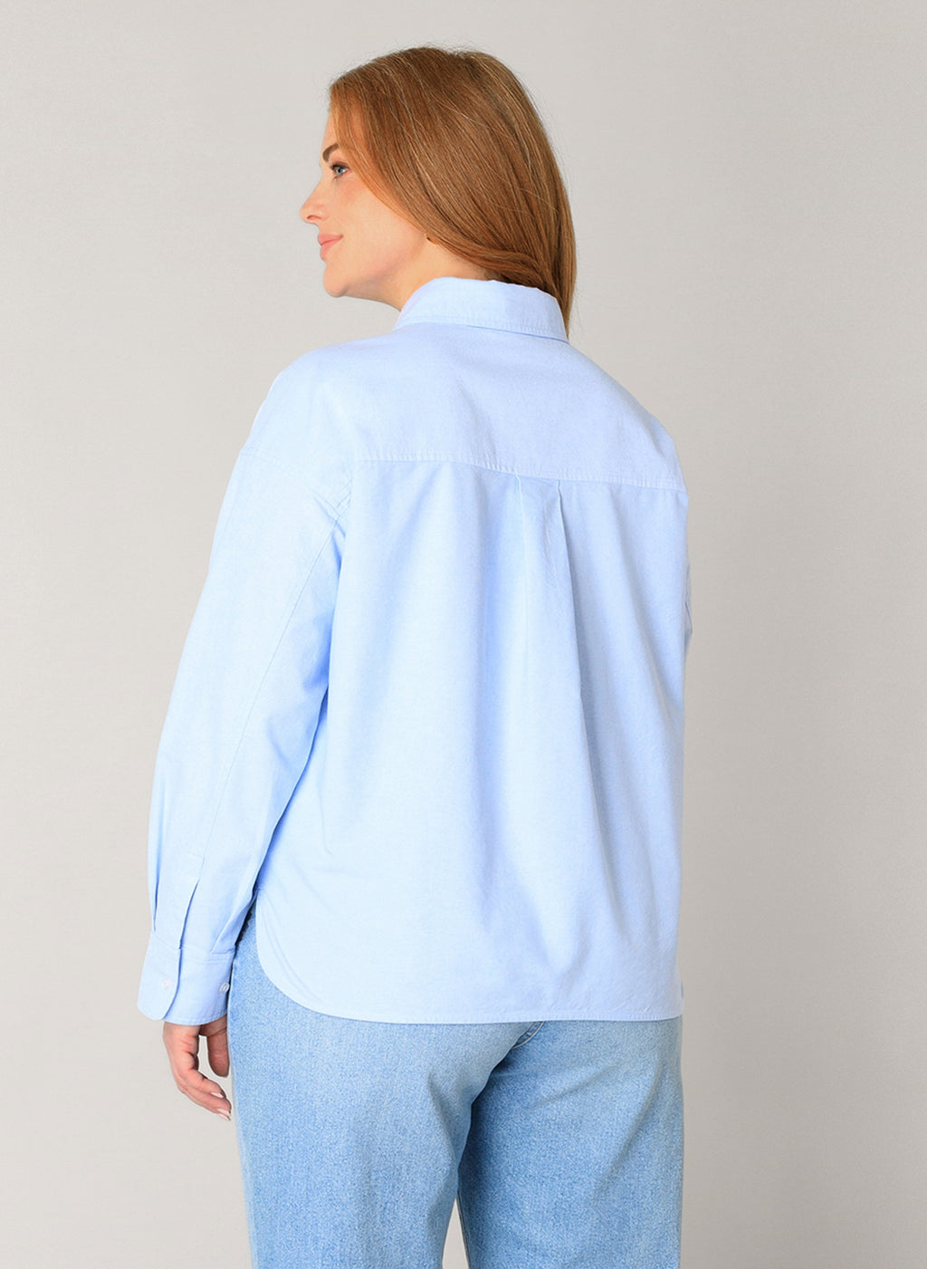 Blouses lange mouw blauw yest curve