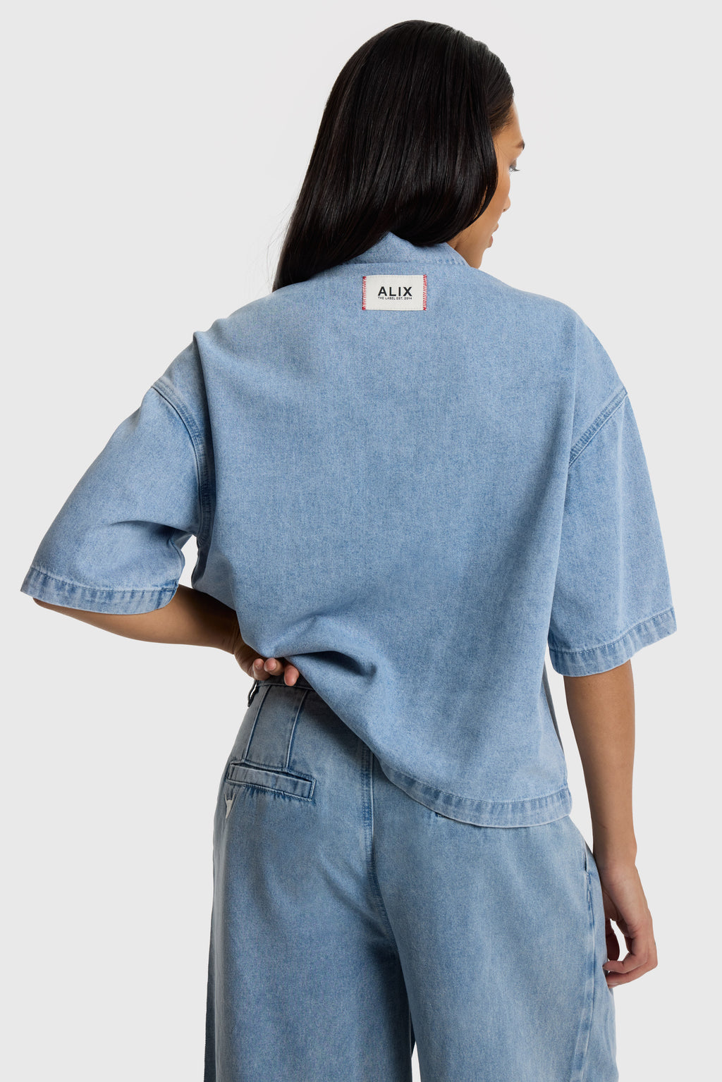Blouses korte mouw blauw ALIX The Label
