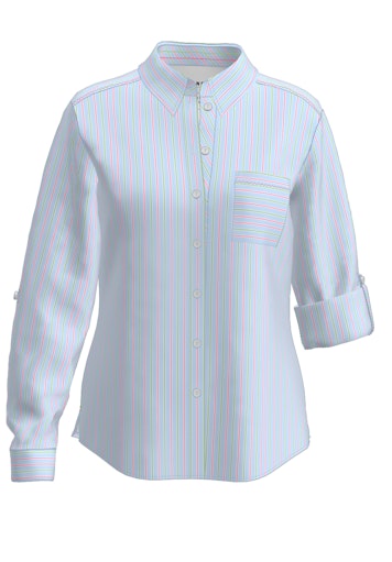 Blouses lange mouw blauw Bianca