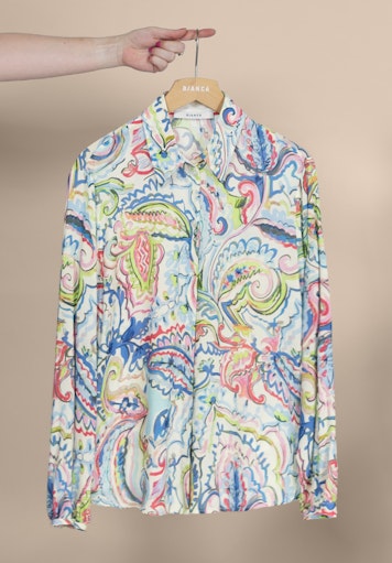 Blouses lange mouw blauw Bianca