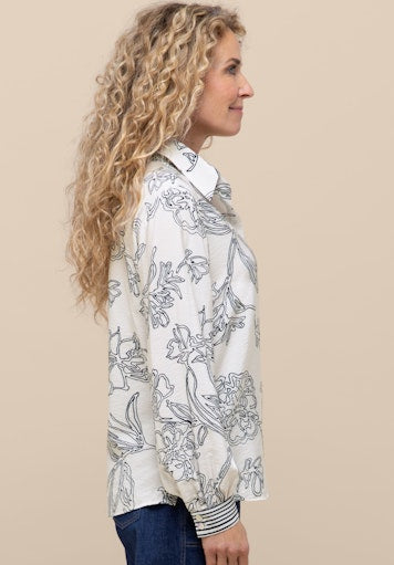 Blouses lange mouw blauw Bianca