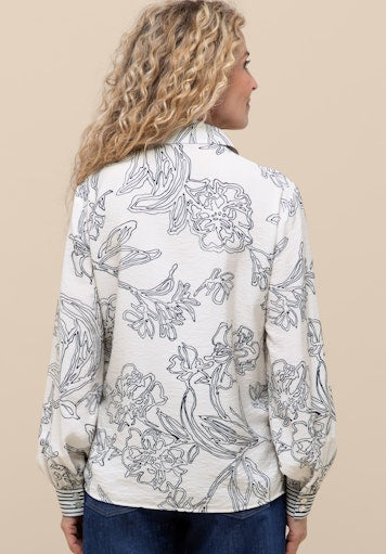 Blouses lange mouw blauw Bianca