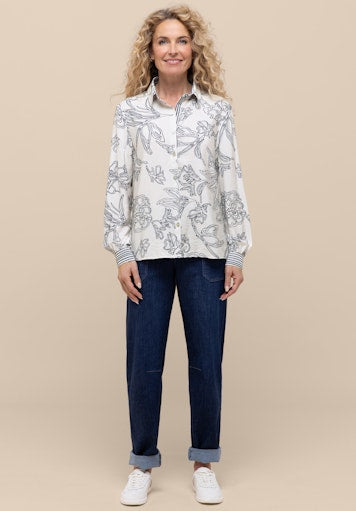 Blouses lange mouw blauw Bianca