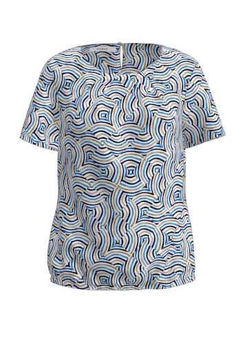 Blouses korte mouw blauw Bianca