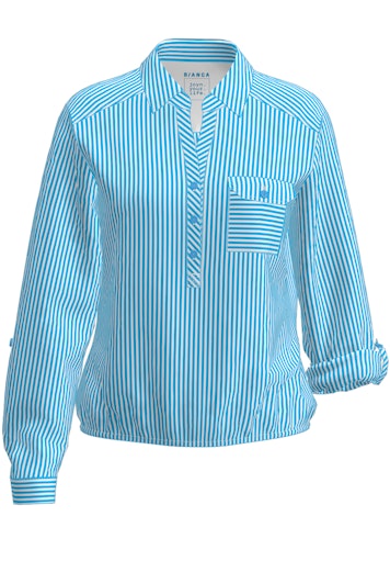 Blouses lange mouw blauw Bianca
