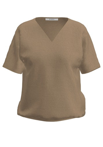 Blouses korte mouw bruin Bianca