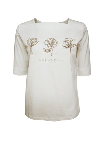 T-shirts korte mouw beige Bianca