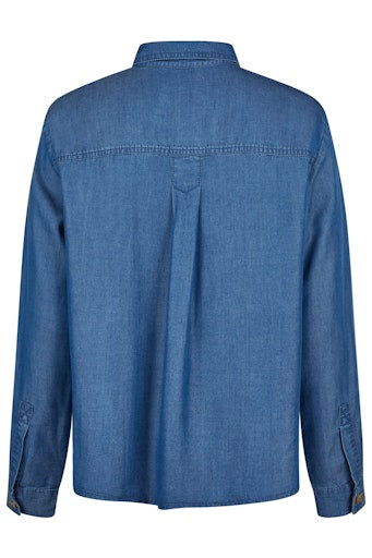 Blouses lange mouw blauw Barbara Lebek
