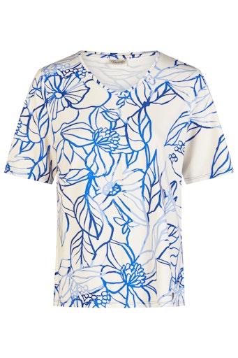 Blouses korte mouw navy Barbara Lebek