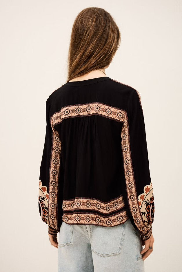 Blouses lange mouw zwart ba&sh
