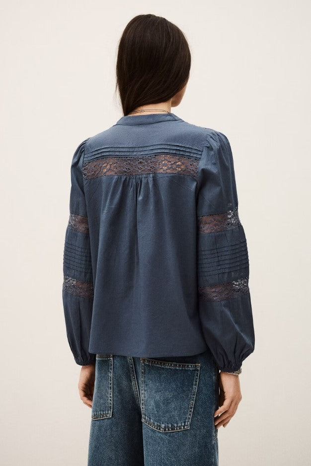 Blouses lange mouw blauw ba&sh