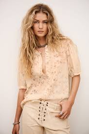 Blouses korte mouw beige ba&sh