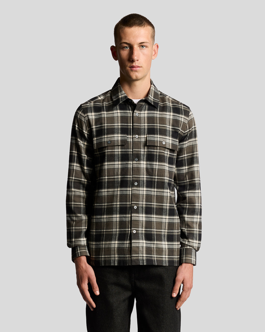 Hemden lange mouw groen Lyle & Scott