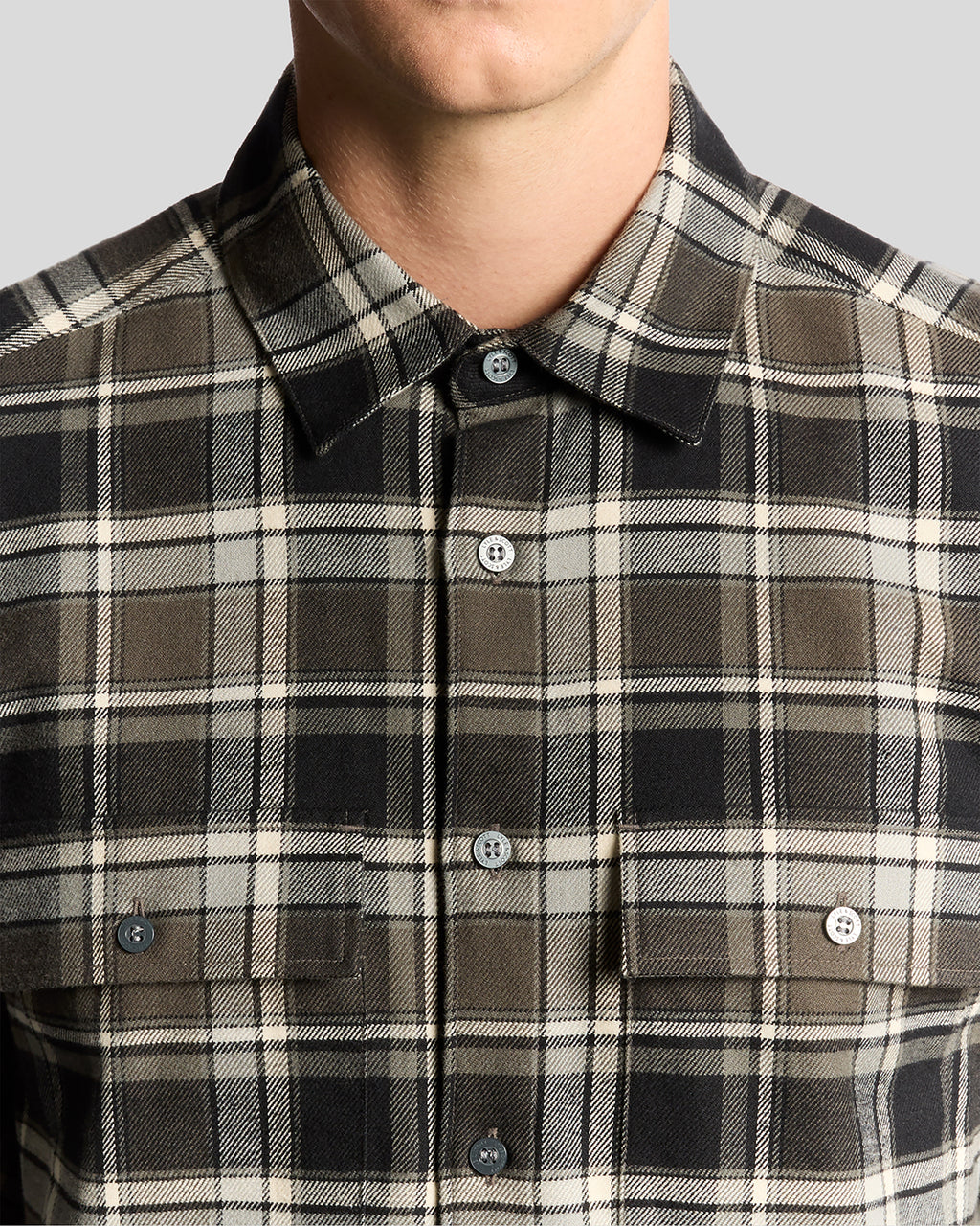 Hemden lange mouw groen Lyle & Scott