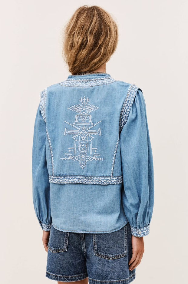 Blouses lange mouw blauw ba&sh