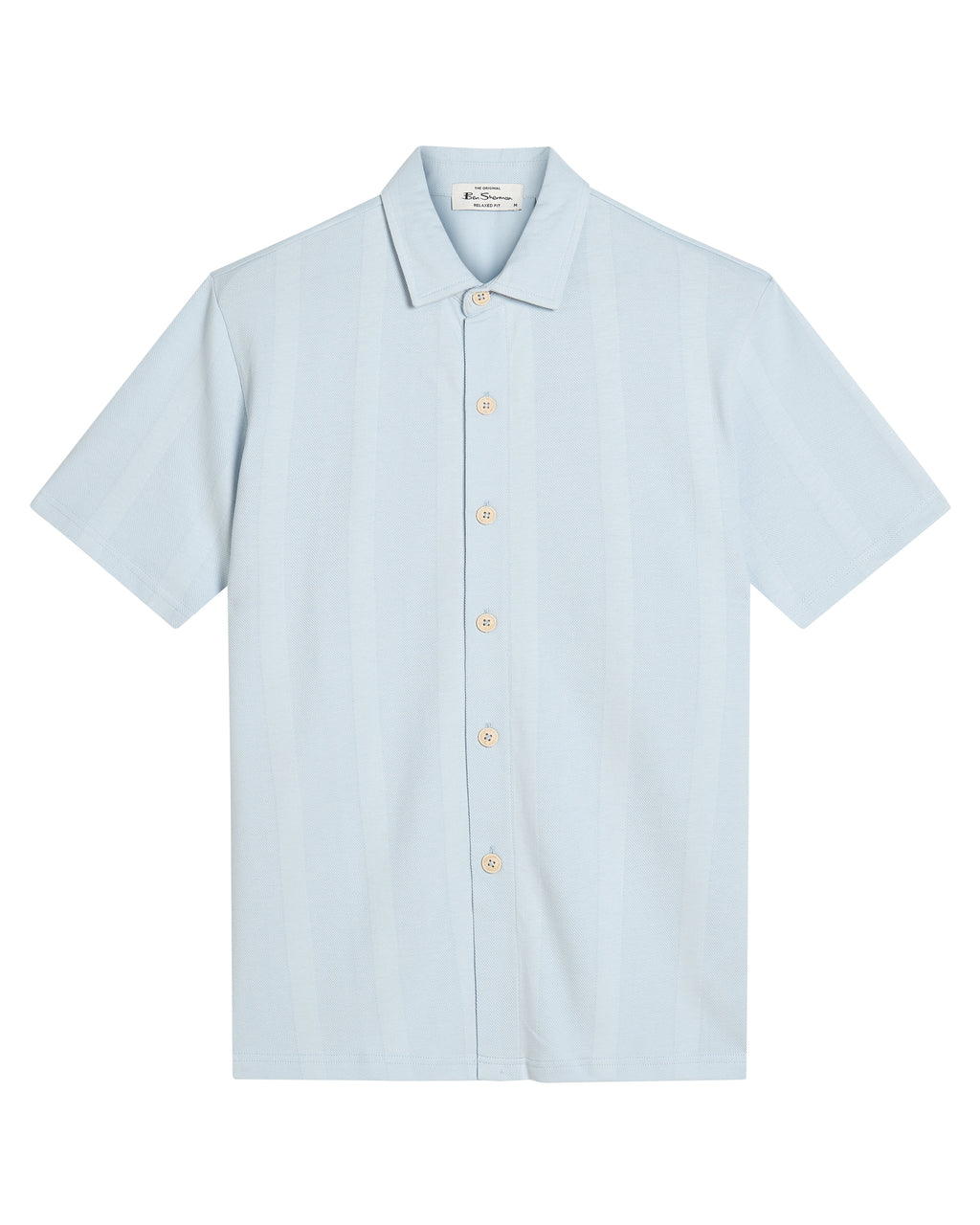 Hemden korte mouw blauw Ben Sherman