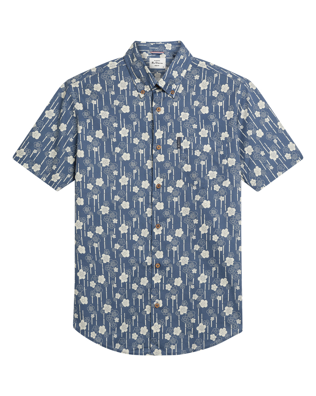 Hemden korte mouw blauw Ben Sherman