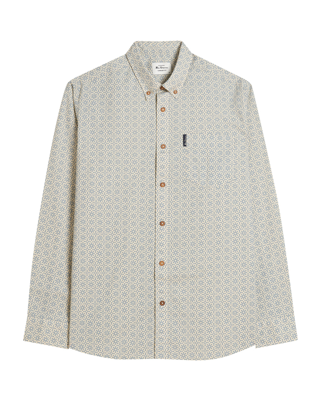 Hemden lange mouw blauw Ben Sherman