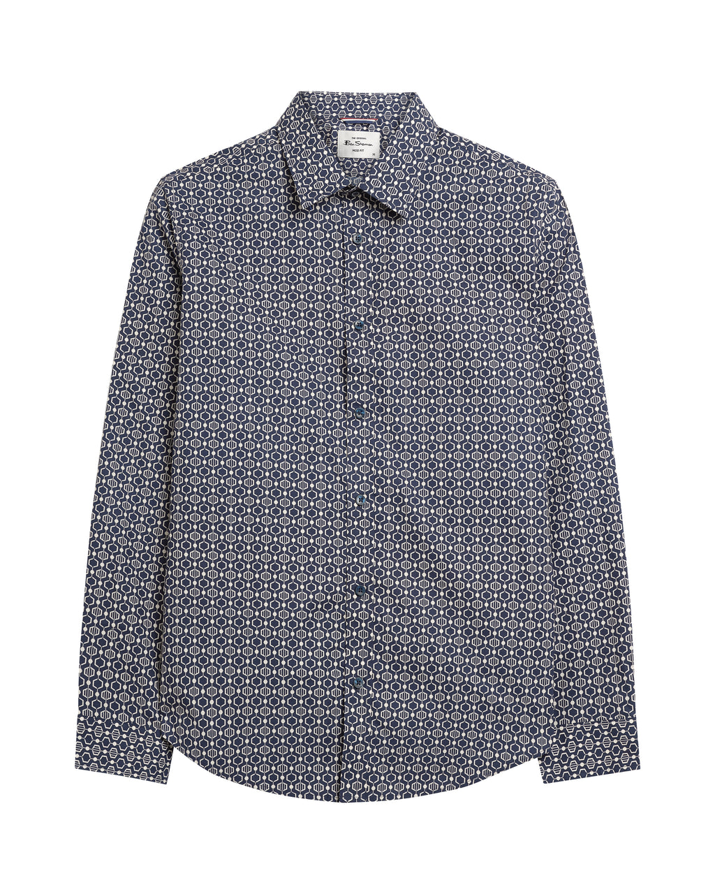 Hemden lange mouw blauw Ben Sherman