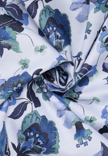 Hemden lange mouw blauw ETERNA