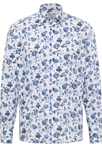 Hemden lange mouw blauw ETERNA