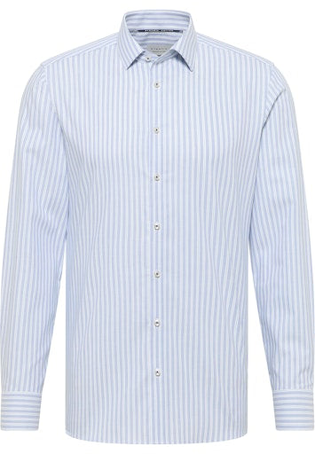 Hemden lange mouw blauw ETERNA