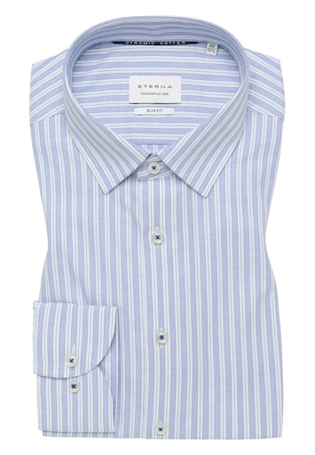 Hemden lange mouw blauw ETERNA