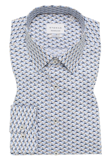 Hemden lange mouw blauw ETERNA
