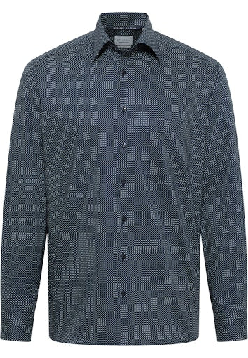 Hemden lange mouw blauw ETERNA